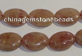 CBQ22 15.5 inches 13*18mm oval strawberry quartz beads wholesale