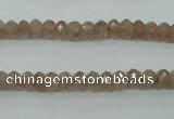 CBQ222 15.5 inches 4*6mm faceted rondelle strawberry quartz beads