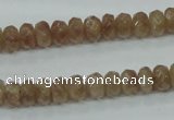 CBQ223 15.5 inches 5*8mm faceted rondelle strawberry quartz beads