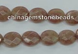 CBQ251 15.5 inches 10*12mm faceted oval strawberry quartz beads
