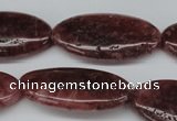 CBQ285 15.5 inches 20*40mm oval strawberry quartz beads