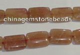 CBQ30 15.5 inches 10*14mm rectangle strawberry quartz beads