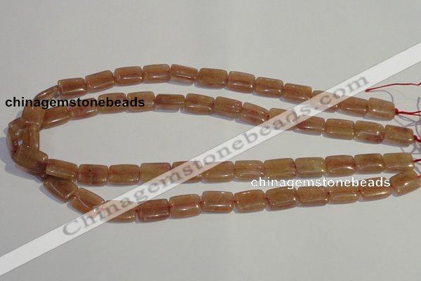 CBQ30 15.5 inches 10*14mm rectangle strawberry quartz beads