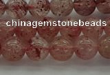 CBQ302 15.5 inches 8mm round natural strawberry quartz beads