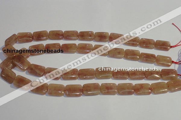 CBQ31 15.5 inches 13*18mm rectangle strawberry quartz beads