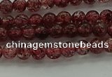 CBQ310 15.5 inches 4mm round natural strawberry quartz beads