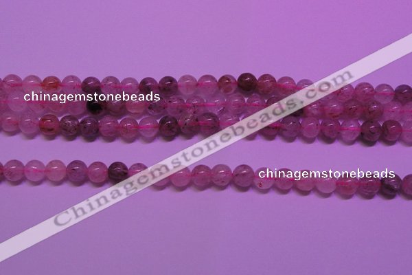 CBQ401 15 inches 6mm round natural strawberry quartz beads