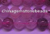 CBQ402 15 inches 8mm round natural strawberry quartz beads