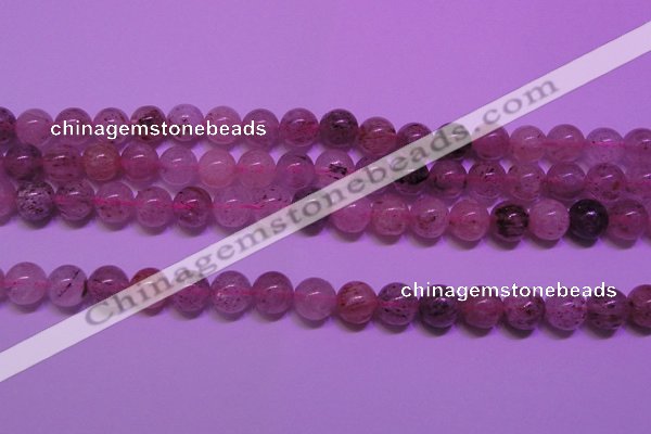 CBQ402 15 inches 8mm round natural strawberry quartz beads