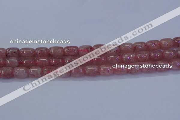 CBQ446 15.5 inches 10*12mm drum strawberry quartz beads