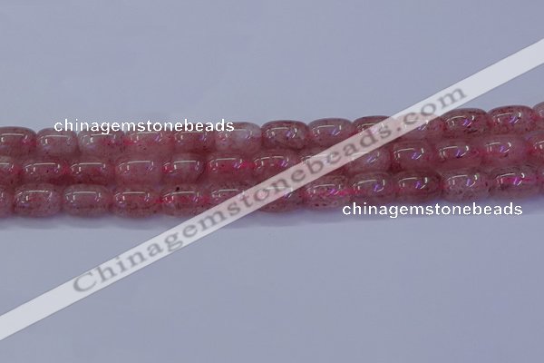 CBQ447 15.5 inches 10*14mm drum strawberry quartz beads