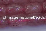 CBQ449 15.5 inches 13*18mm drum strawberry quartz beads