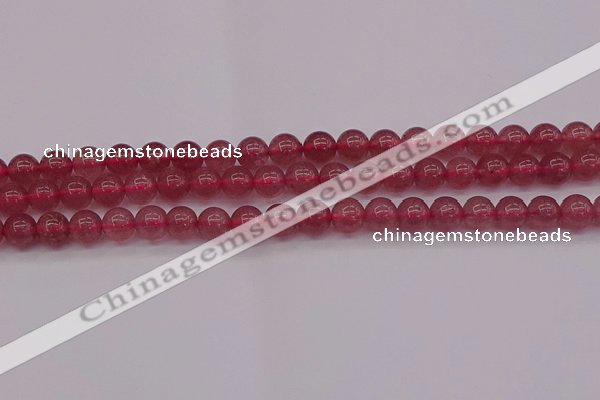 CBQ487 15.5 inches 8mm round strawberry quartz beads wholesale