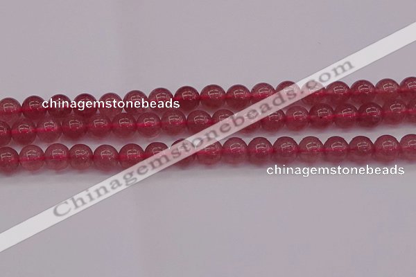 CBQ488 15.5 inches 10mm round strawberry quartz beads wholesale