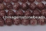 CBQ602 15.5 inches 8mm round natural strawberry quartz beads