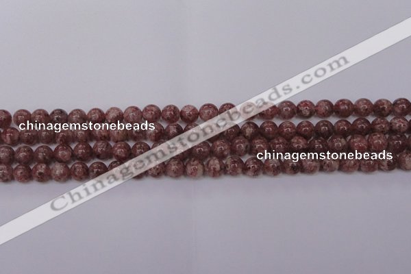 CBQ602 15.5 inches 8mm round natural strawberry quartz beads