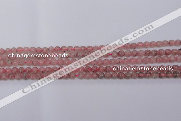 CBQ606 15.5 inches 6mm round natural strawberry quartz beads