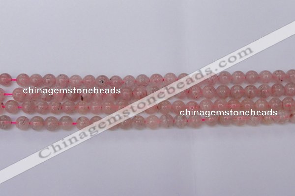 CBQ607 15.5 inches 8mm round natural strawberry quartz beads