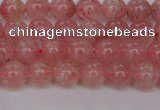 CBQ611 15.5 inches 6mm round natural strawberry quartz beads