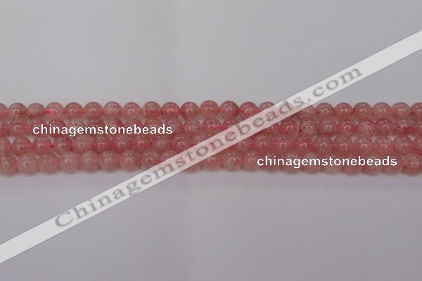 CBQ611 15.5 inches 6mm round natural strawberry quartz beads