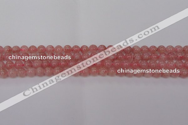 CBQ612 15.5 inches 8mm round natural strawberry quartz beads