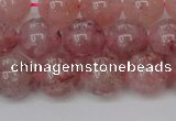 CBQ615 15.5 inches 14mm round natural strawberry quartz beads