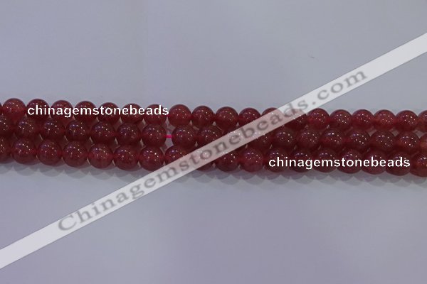 CBQ622 15.5 inches 8mm round strawberry quartz beads wholesale