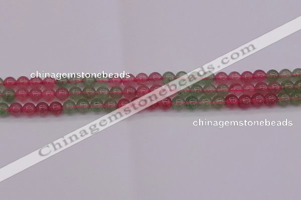 CBQ651 15.5 inches 6mm round mixed strawberry quartz beads