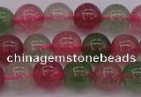 CBQ657 15.5 inches 8mm round mixed strawberry quartz beads