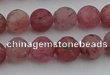 CBQ661 15.5 inches 8mm round matte strawberry quartz beads