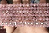 CBQ706 15.5 inches 6mm round strawberry quartz beads wholesale