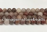 CBQ732 15.5 inches 12mm round strawberry quartz beads wholesale