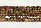 CBQ736 15.5 inches 6mm round red moss agate beads wholesale