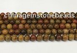 CBQ737 15.5 inches 8mm round red moss agate beads wholesale