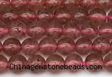 CBQ770 15 inches 4mm round strawberry quartz beads