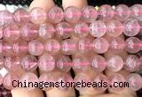 CBQ783 15 inches 10mm round strawberry quartz beads wholesale