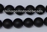 CBS05 15.5 inches 12mm round black stone beads wholesale
