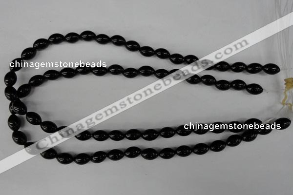 CBS201 15.5 inches 8*12mm rice blackstone beads wholesale