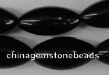 CBS204 15.5 inches 15*30mm rice blackstone beads wholesale