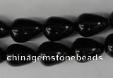 CBS205 15.5 inches 12*16mm teardrop blackstone beads wholesale