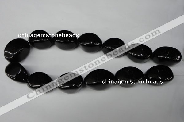 CBS222 15.5 inches 19*30mm nuggets blackstone beads wholesale