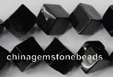 CBS225 15.5 inches 12*12mm cube blackstone beads wholesale