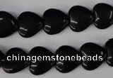 CBS231 15.5 inches 12*12mm heart blackstone beads wholesale