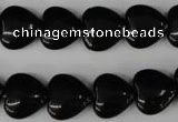 CBS232 15.5 inches 14*14mm heart blackstone beads wholesale