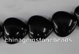 CBS233 15.5 inches 16*16mm heart blackstone beads wholesale