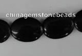 CBS251 15.5 inches 15*20mm oval blackstone beads wholesale