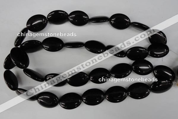 CBS252 15.5 inches 18*25mm oval blackstone beads wholesale