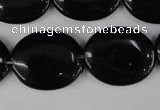 CBS253 15.5 inches 20*25mm oval blackstone beads wholesale