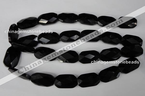 CBS320 15.5 inches 18*30mm faceted rectangle blackstone beads wholesale