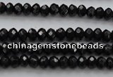 CBS507 15.5 inches 2*4mm faceted rondelle A grade black spinel beads